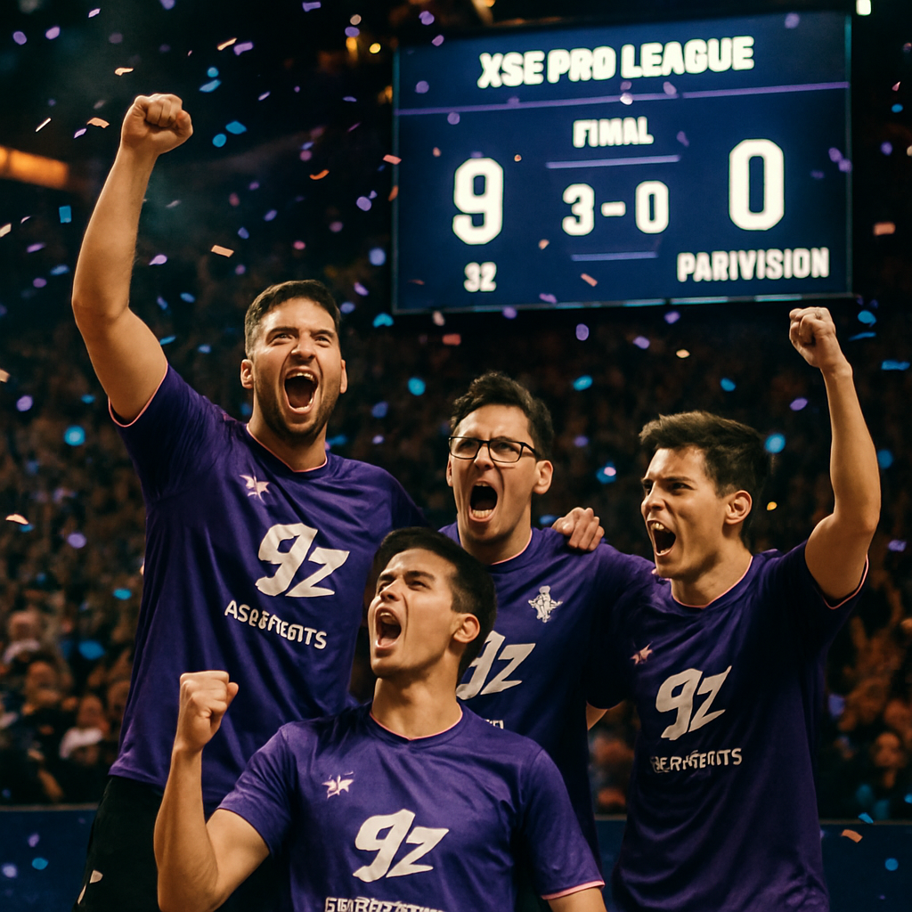 9z gaming team winning the XSE Pro League 2026 grand final against PARIVISION.